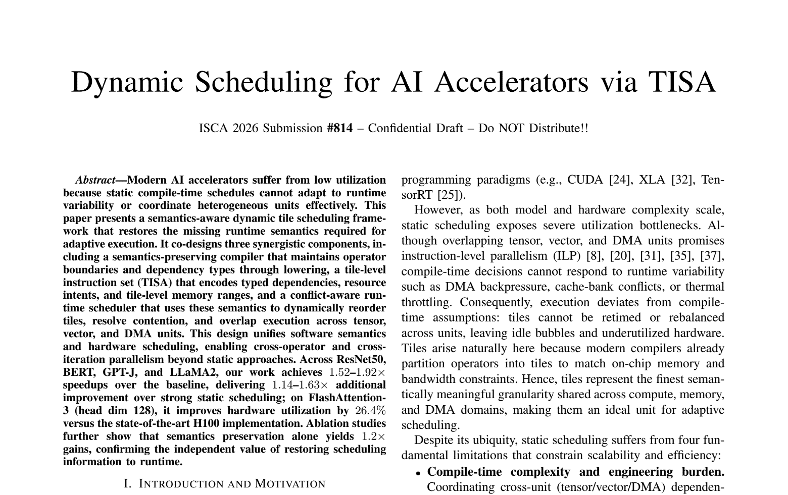 奕行智能论文入选国际计算机体系结构顶级会议 ISCA 2026   
